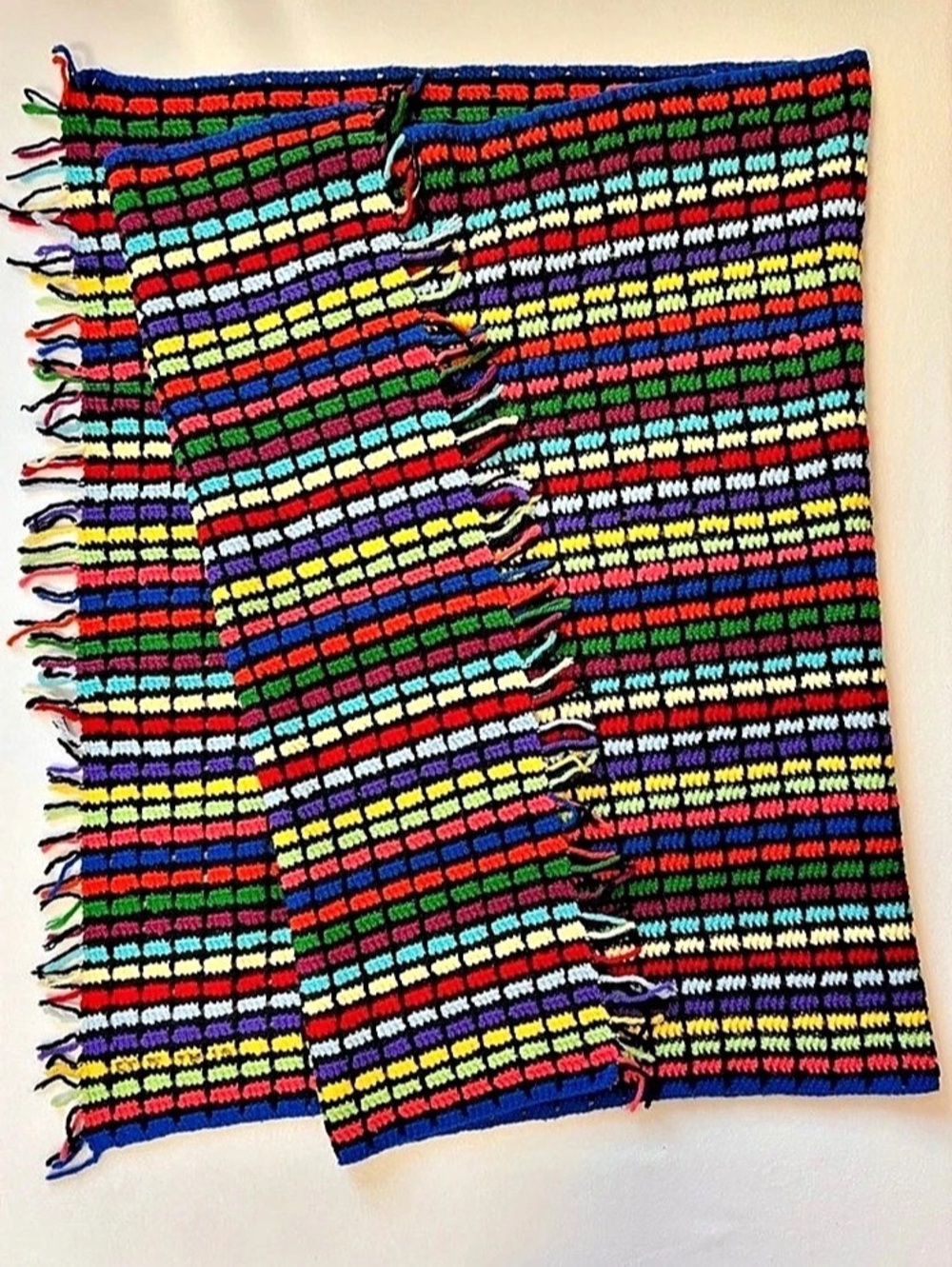 Multicolor Striped Woven Textile Decor